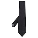 Gianfranco Ferré Black Silk and Wool Tie