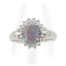 PT900 Black Opal Diamond Ring - Autre Marque