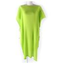 ISSEY MIYAKE Long Gilet Dress Lime Green - Autre Marque