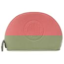 NINE MOYNAT ZIPPY HALF MOON PINK FLAMINGO LEATHER CLUTCH BAG - Autre Marque