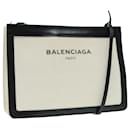 BALENCIAGA Shoulder Bag Canvas Black White 339937 Auth ep6004 - Balenciaga