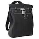 HERMES Haut a Courroies Black Leather Bag - 102179 - Hermès