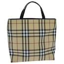 BURBERRY Nova Check Hand Bag Beige Black Auth yk15505 - Burberry