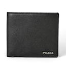 Prada Men's Bill Wallet in Embossed Leather