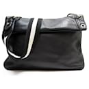 Bally Leather and Canvas Shoulder Bag