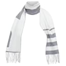 Hermes cashmere abstract horse head fringe wool scarf - Hermès