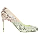 Christian Louboutin Declic natural scaled leather almond toe stiletto pumps