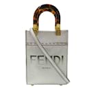 Fendi Silver Leather Handbag