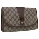 GUCCI GG Supreme Web Sherry Line Clutch Bag PVC Beige Red 89 01 030 Auth 95547 - Gucci
