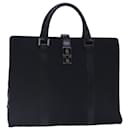 GUCCI Briefcase Canvas Black Silver 114262 Auth ar12680 - Gucci