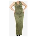 Green ruched maxi dress - size XL - Autre Marque
