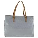 Sac à main en toile Zucchino FENDI bleu clair argent authentique bs19020 - Fendi