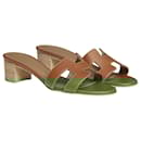 HERMES OASIS brown sandals - Hermès