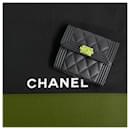 Chanel Boy Matelasse Caviar Bifold Wallet Black