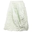 Michael Kors Crinkled Knee-Length Skirt in Mint Polyester