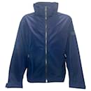 Burberry Packaway Hood Shape-Memory Taffeta Jacket in Navy Blue Polyester