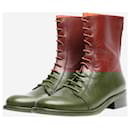 Dark brown leather ankle boots - size EU 38 - Autre Marque
