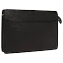 LOUIS VUITTON Epi Pochette Homem Bolsa Clutch Preta M52522 LV Auth th5405 - Louis Vuitton