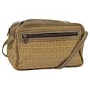 Sac à bandoulière en toile Zucchino vintage beige Auth ar12721 - Fendi