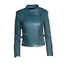 Barbara Bui, Quilted leather jacket in blue