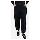 Navy herringbone trousers - size UK 16 - Autre Marque