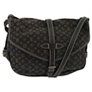 LOUIS VUITTON Monogram Mini Lin Saumur PM Bag Brown Ebene M95227 LV Auth yk15698 - Louis Vuitton