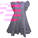  Caroline Constas Ruffled Mini Tiered Dress in Pink Cotton - Autre Marque