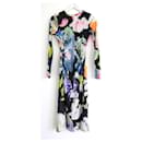 Stine Goya Blackley Floral Stripe Devore Velvet Dress - Autre Marque