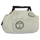 CHANEL Hand Bag Canvas Green Silver CC Auth 97061 - Chanel