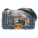 Chanel Boy Chain Shoulder Bag in Denim Blue