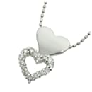 K18WG Diamond Double Heart Necklace - Autre Marque