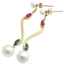K18YG Pearl Earrings Clip-On - Autre Marque