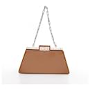 Fendi Peekaboo Cut Leather Shoulder Bag