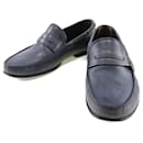 Berluti Leather Loafers Driving Shoes Blue Men - Autre Marque
