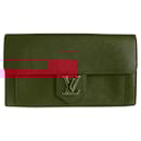 Louis Vuitton Lockme Red Leather Long Wallet