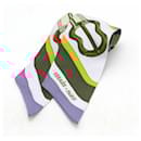 Hermes 100% Silk Twilly Scarf Coaching Multicolor - Hermès