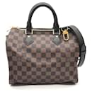 Louis Vuitton Damier Ebene Speedy 25 Bandouliere Boston Bag