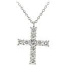 Vendome Aoyama Diamond Cross Necklace PT900/PT850 - Autre Marque