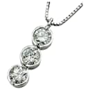 K18WG Diamond 3P Necklace - Autre Marque