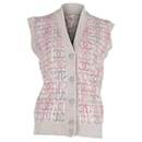  Chanel CC Button-Down Sequined Vest Jacket in Multicolor Wool