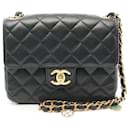 Chanel Mini Matelasse Lambskin Shoulder Bag Black