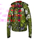 Gucci Floral Embellished Button Down Jacket in Multicolor Polyamide
