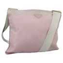 PRADA Shoulder Bag Nylon Pink Silver Auth 98745 - Prada