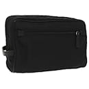 GUCCI Clutch Bag Nylon Black Silver Auth mr639 - Gucci