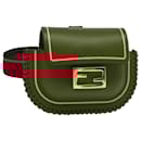 FENDI AirPods case Pouch Leather Red Auth ac3375 - Fendi