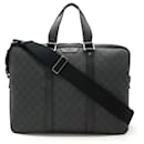 Gucci GG Supreme Business Briefcase Dark Gray