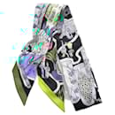 Hermes Silk Twilly Scarf Black Multicolor - Hermès