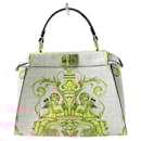 Fendi Versace Mini Peekaboo 2WAY Bag White