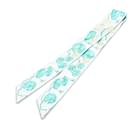 Hermes Silk Twilly Scarf Light Blue White - Hermès