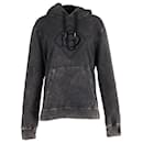 Dolce & Gabbana Vintage Effect Logo Print Hoodie in Grey Cotton